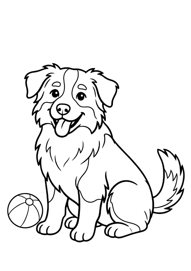 Cachorros para colorir para imprimir e colorir - imagem 10